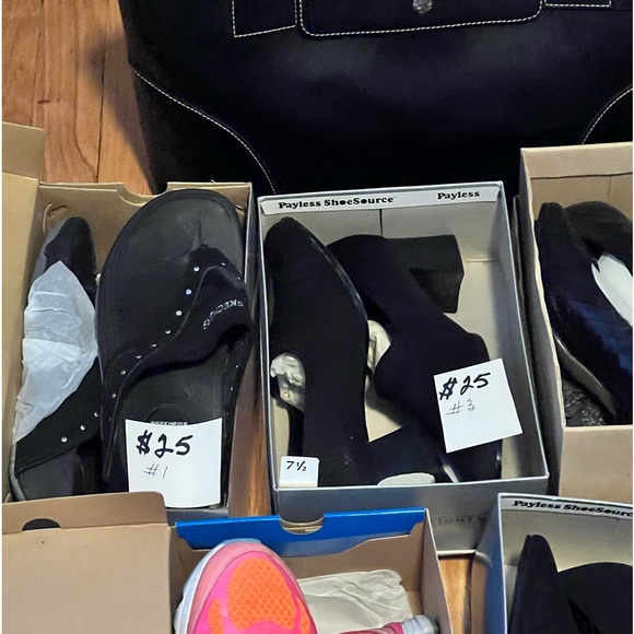 Dress shoes, gym shoes, purse - Picture 2 of 3